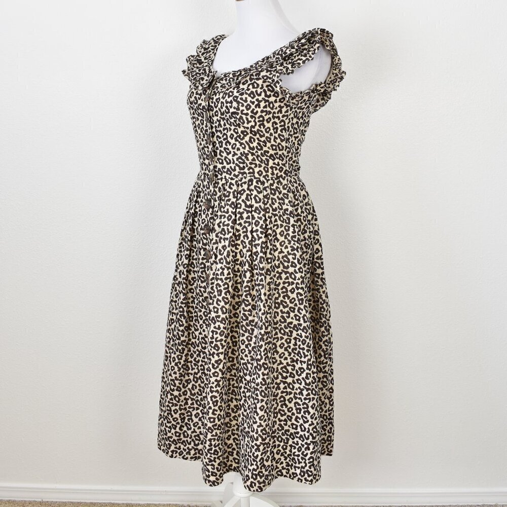 Sea New York Lottie Leopard Midi Dress - 0 - Picture 6 of 11